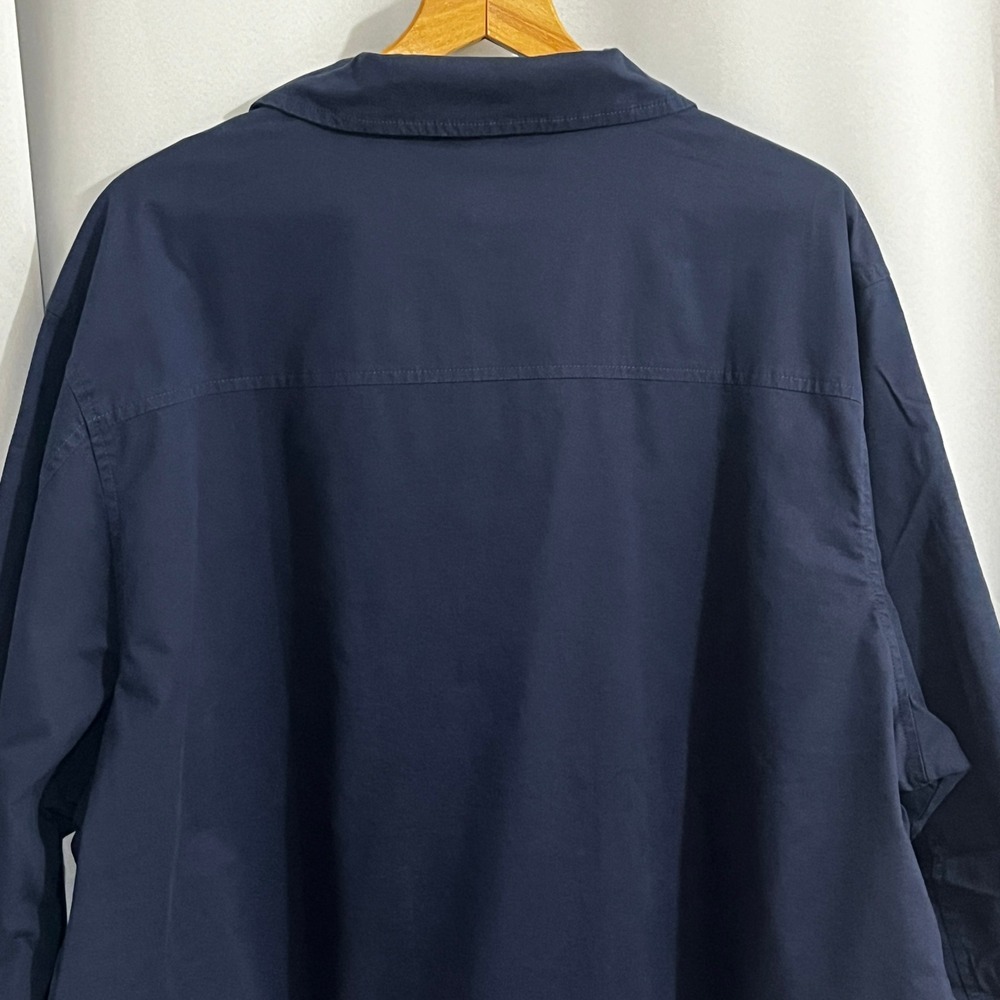 Free Assembly Coach Jacket Men 3XL Navy Blue Cotton Stretch Coastal Preppy - Picture 8 of 15